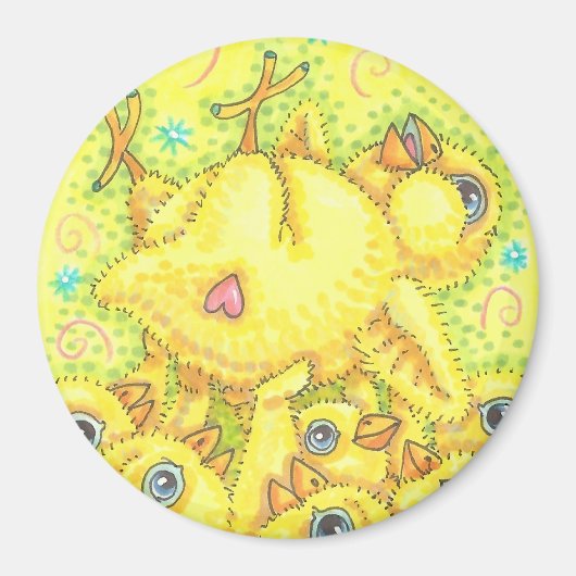 ROCKER CHICK MOSH PIT MAGNET Round *Personnaliser (Devant)