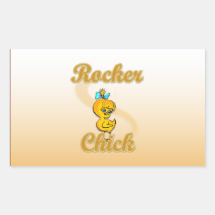 Rocker Chick Rechthoekige Sticker