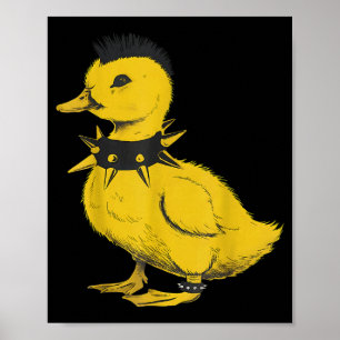 Rocker eend punk metal rock and roll muziek peuter poster