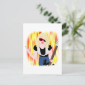 Rocker Girl Briefkaart (Staand voorkant)