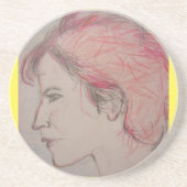 Rocker Girl Zandsteen Onderzetter (Voorkant)