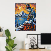 Rocker-haai op grote hoogte poster (Thuiskantoor)