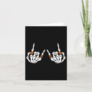 Rocker Hand Gebaar Rock Skelet Pompoen Schedel Rin Kaart
