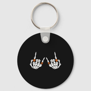 Rocker Hand Sign Rock Skelet Pompoen Schedel Ringe Sleutelhanger