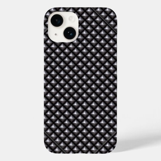 Rocker Industrieel Staal Geruite Diamanten Case-Mate iPhone Case (Achterkant)