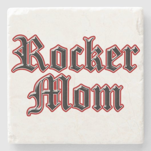 Rocker mama stenen onderzetter (Voorkant)