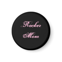 Rocker Moeder Koelkastmagneet (Zwart & Roze)