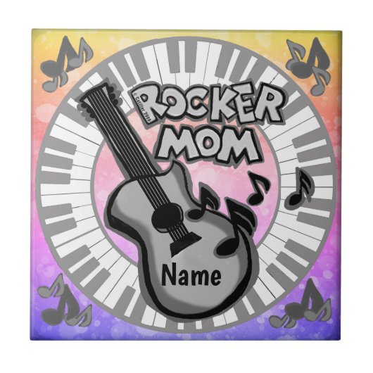 Rocker Moeder Tegeltje (Voorkant)