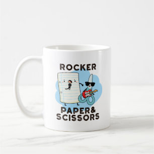 Rocker Paper en Scissors Funny Game Pun Koffiemok