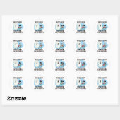 Rocker Paper en Scissors Funny Game Pun Ronde Sticker (Vel)