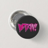 Rocker Pink Vegan Ronde Button 3,2 Cm (Voorkant /achterkant)