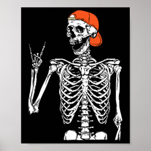 Rocker Skelet Hand Rock op kostuum Fun Halloween Poster