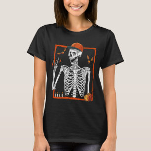 Rocker Skelet Hand Rock op kostuum Fun Halloween T-shirt