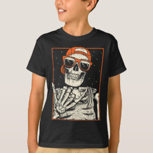 Rocker Skelet Hand Rock op kostuum Fun Halloween T-shirt