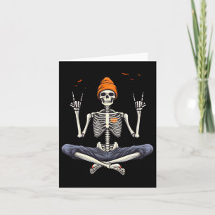 Rocker Skelet Pet Skater Cool Halloween Punk Roc Kaart