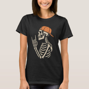 Rocker Skelet Rock On Hand Halloween Skelet Me T-shirt