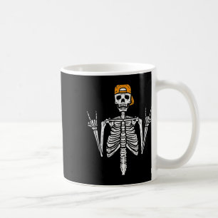 Rocker Skeleton Pet Skater Cool Halloween Punk Roc Koffiemok