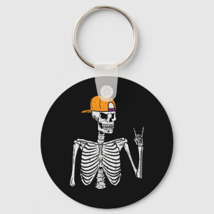 Rocker Skeleton Rock Hand Sign Halloween Costume M Sleutelhanger