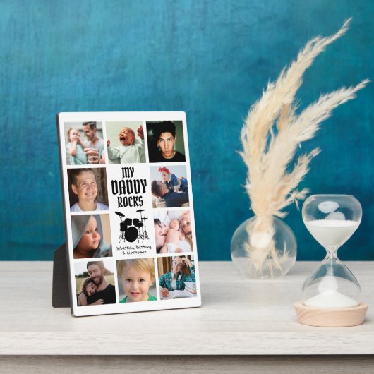 Rocker Vader | Foto van mijn papa Rocks Fotoplaat (Zijkant)