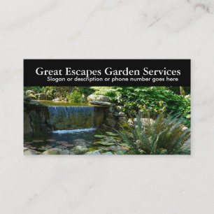 Rockery Water Gardening Landscaper Business Visitekaartje