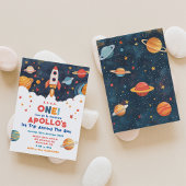 Rocket 1er Voyage Autour Du Soleil Invitation Anni
