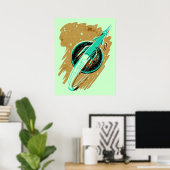 ROCKET AAN HET MOON POSTER (Thuiskantoor)