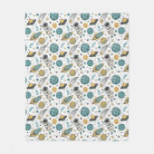 Rocket Adventure Blanket Space Gift for Newborn Fleece Deken (Voorkant)