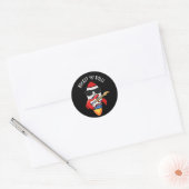 Rocket and Roll Funny Rocket Pun Dark BG Ronde Sticker (Envelop)
