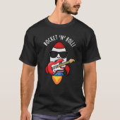 Rocket and Roll Funny Rocket Pun Dark BG T-shirt (Voorkant)