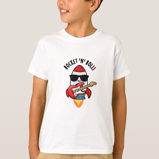 Rocket and Roll Funny Rocket Pun T-shirt (Voorkant)