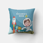 Rocket Astronaut Space Suit Custom Photo Kinder Ro Kussen (Achterkant)