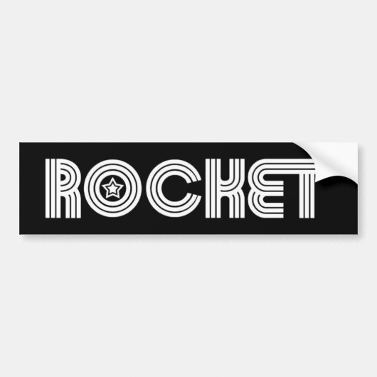 Rocket Bumpersticker (Voorkant)