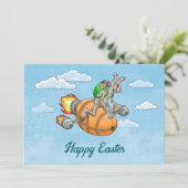 Rocket Bunny Feestdagenkaart (Staand voorkant)