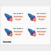 Rocket "Cela Appartient À..." Sticker rectangulair (Feuille)