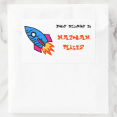Rocket "Cela Appartient À..." Sticker rectangulair (Sac)