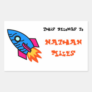 Rocket "Cela Appartient À..." Sticker rectangulair