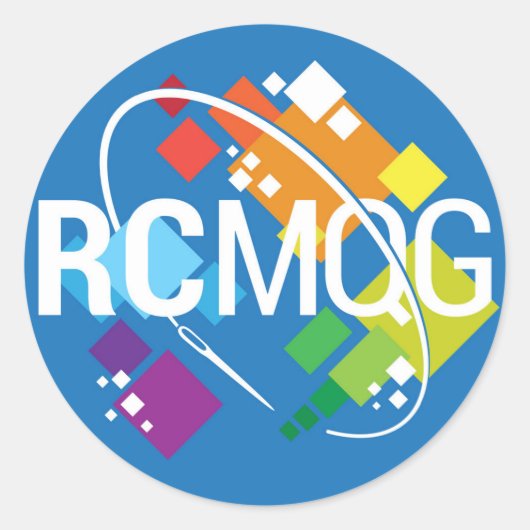 Rocket City Modern Quilt Guild Logo Stickers (L) (Voorkant)