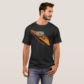 Rocket Earthliner stripboek in de ruimte T-shirt (Voorkant volledig)