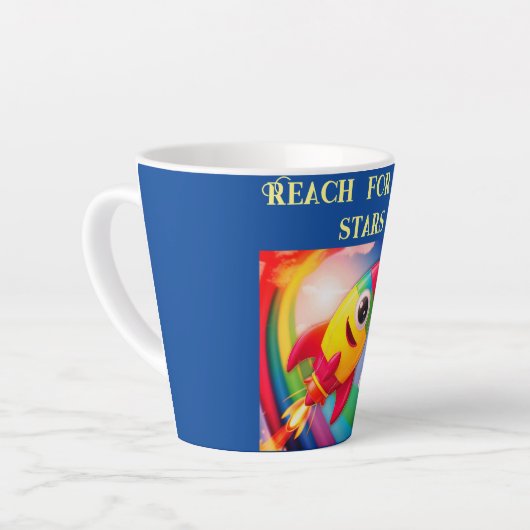 Rocket Elegant Latte Mok (Linkerhoek)