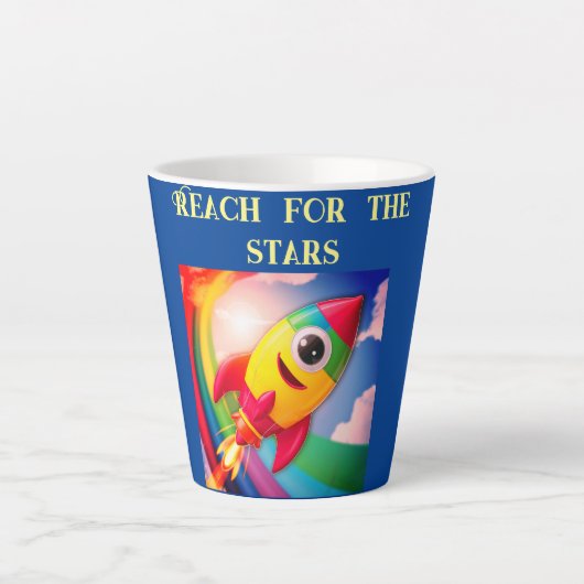 Rocket Elegant Latte Mok (Voorkant)