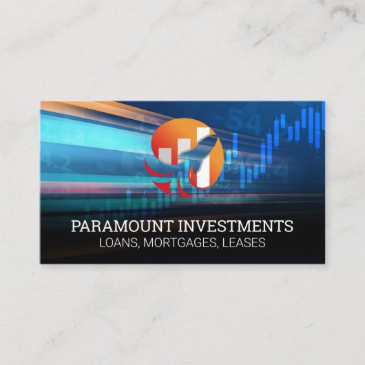 Rocket Finance Graph Logo Visitekaartje (Voorkant)