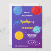 Rocket & Galaxy Theme voor kinderen Kaart (Voorkant)