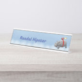Rocket Hippo Bureau Naambordje (Voorkant)