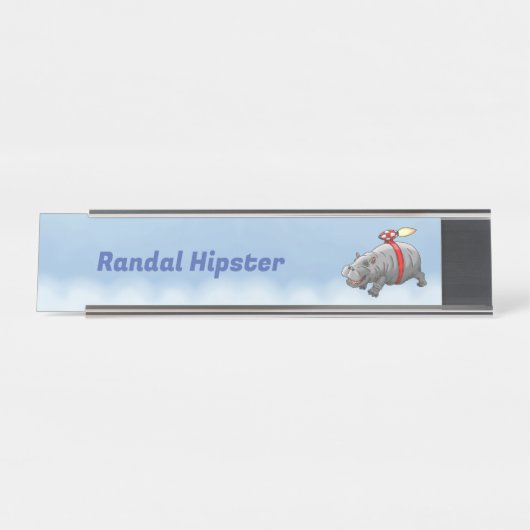 Rocket Hippo Bureau Naambordje (Voorkant)