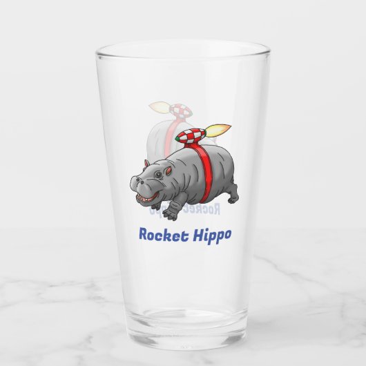 Rocket Hippo Glas (Voorkant)