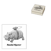 Rocket Hippo Rubberstempel (Gestempeld)