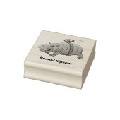 Rocket Hippo Rubberstempel (Stempel)