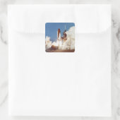 Rocket Launch 2 Vierkante Sticker (Tas)