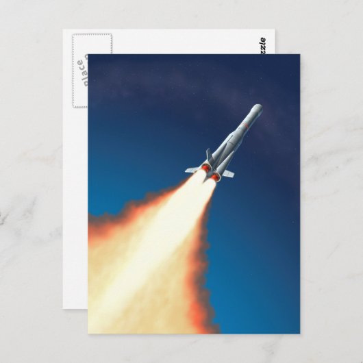 Rocket Launch Briefkaart (Voorkant / Achterkant)