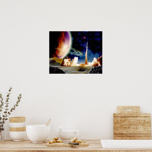Rocket Launch Poster (Keuken)